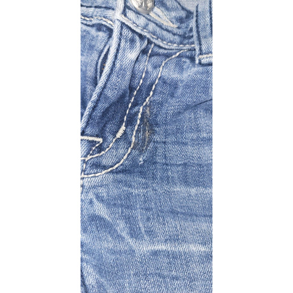 Miss Me Womens Size 27 Distressed Embellished 5 Pocket Light Wash Jeans SEE DESC - Picture 5 of 11